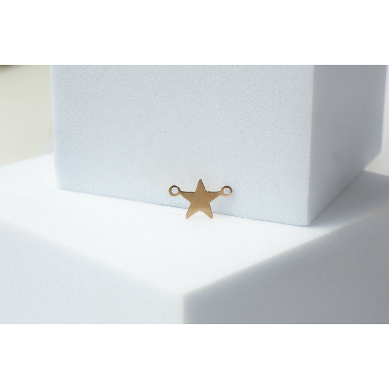 Load image into Gallery viewer, Yellow Gold  star  Gold  charm  14k Gold
