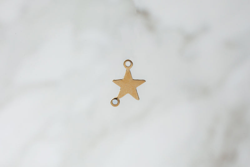 Load image into Gallery viewer, 8mm Star Connector - 14K Solid Gold (Yellow)
