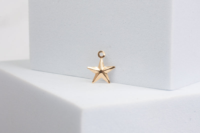 Load image into Gallery viewer, Delta Star Charm - 14K Solid Gold (Yellow)
