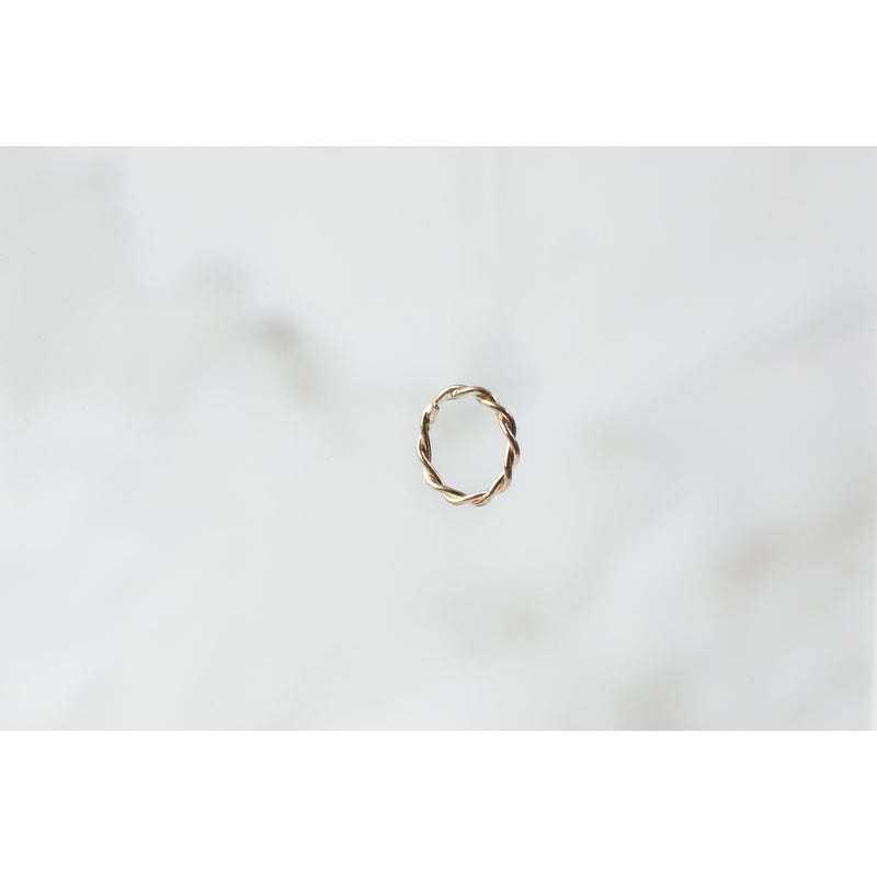 Load image into Gallery viewer, Yellow Gold  yellow  twisted  Round  ring  Gold  charm  14k Gold  14k
