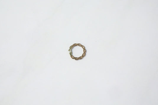 7.3mm Flat Twisted Closed Jump Ring Charm- 14K Gold