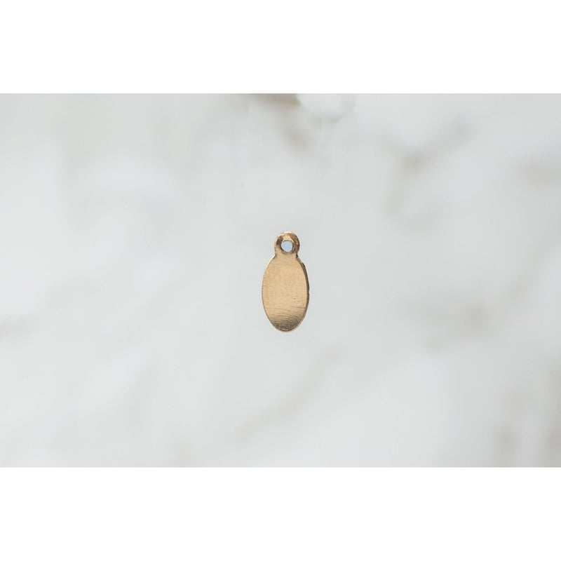 Load image into Gallery viewer, Yellow Gold  oval  Necklace  Gold  charm  14k
