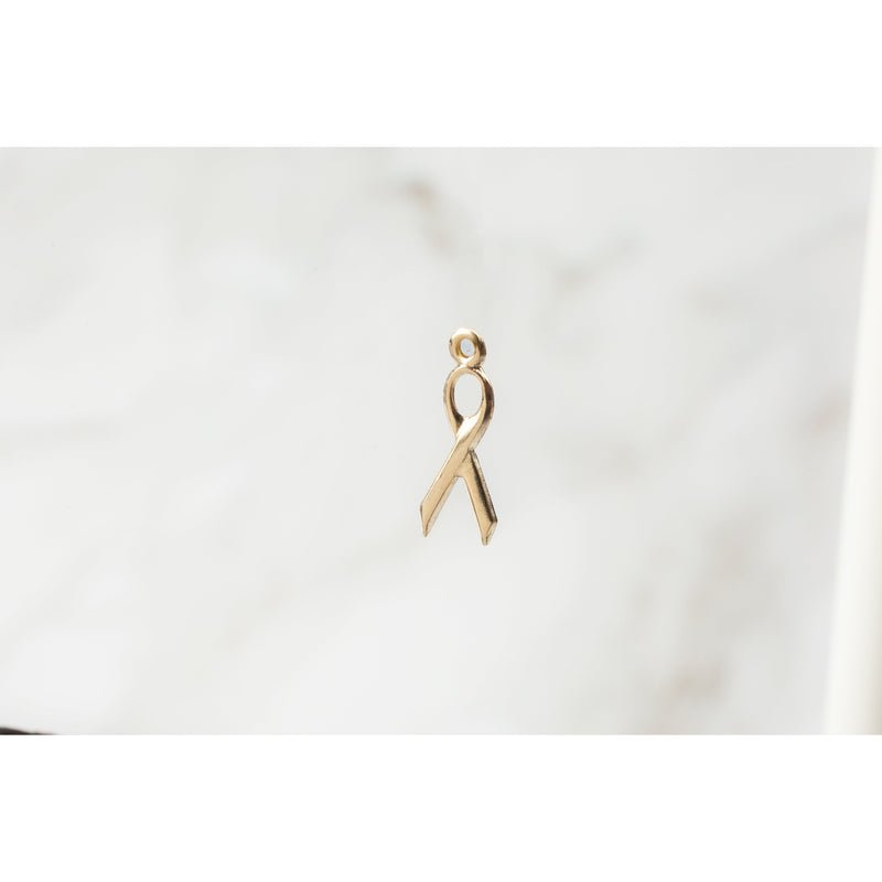 Load image into Gallery viewer, Yellow Gold  Ribbon  charm  14k Gold
