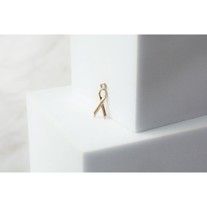 Load image into Gallery viewer, 14K Gold Yellow Ribbon Charms
