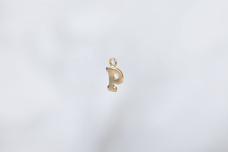 Load image into Gallery viewer, Sterling Silver White Block Style Letter Charm - P
