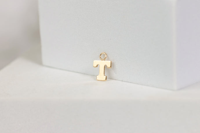 Yellow Gold  Letter  Gold  charm  14k Gold  14k