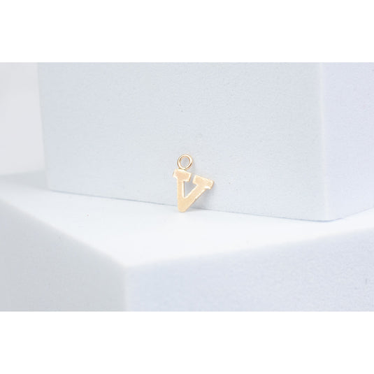 Yellow Gold  Letter  Gold  charm  14k Gold  14k permanent jewelry supplies