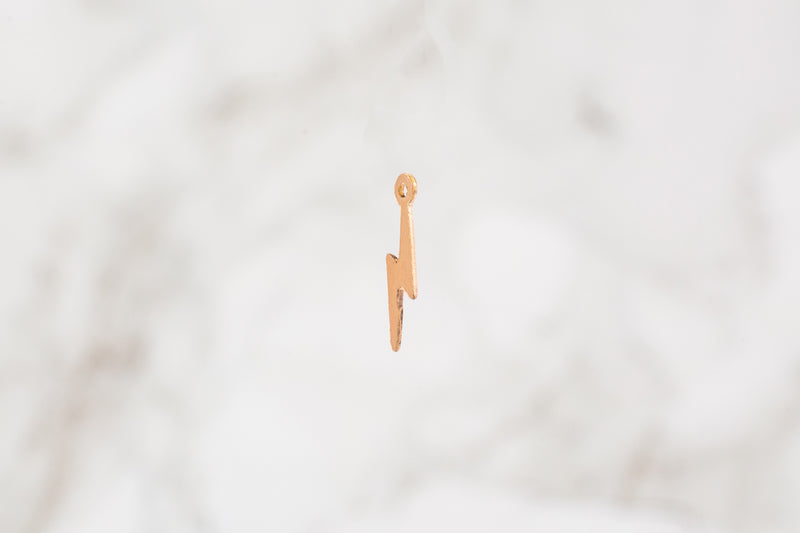 Load image into Gallery viewer, Lightning Bolt Charm - 14K Gold Filled (Rose)
