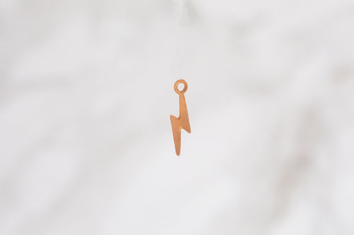 Lightning Bolt Charm - 14K Gold Filled (Rose)