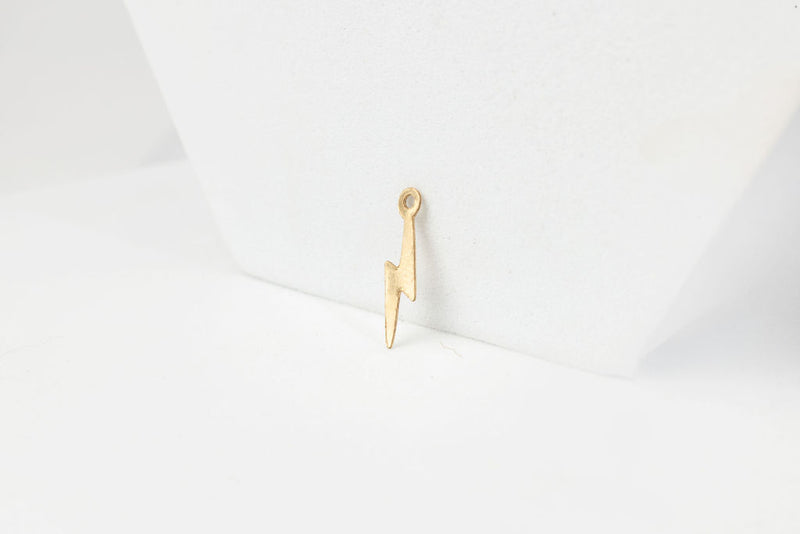 Load image into Gallery viewer, Lightning Bolt Charm - Gold Filled
