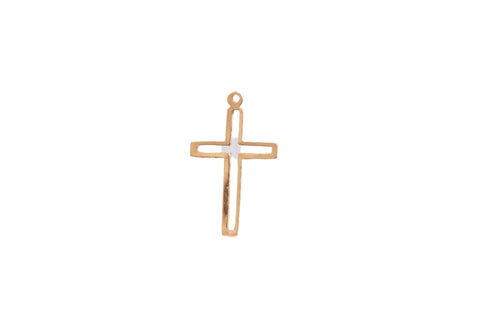 Yellow Gold  Gold Filled  Gold  cross  charm