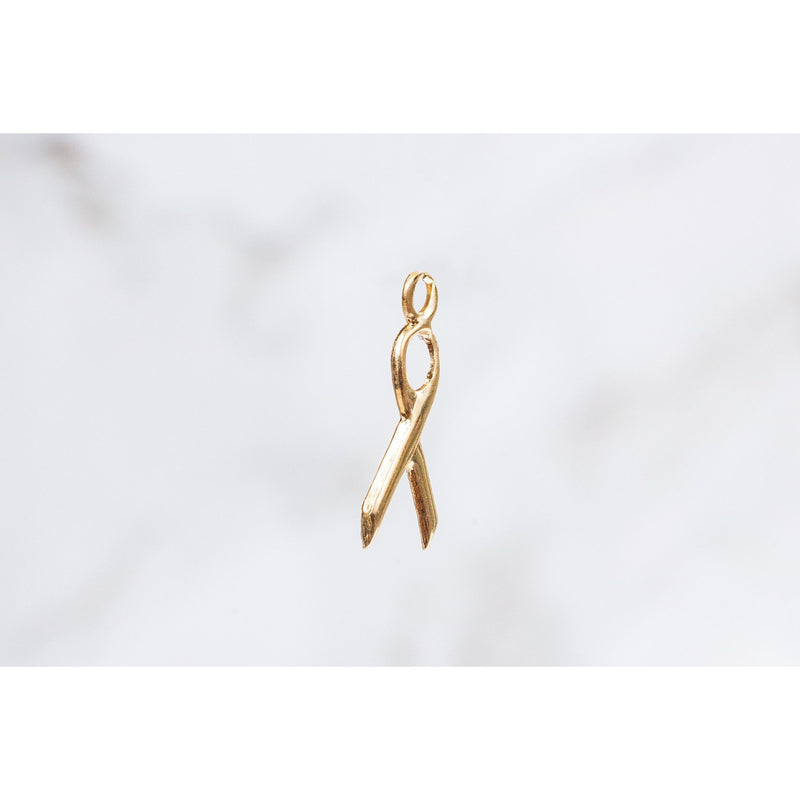 Load image into Gallery viewer, Gold Filled Yellow Ribbon Charms
