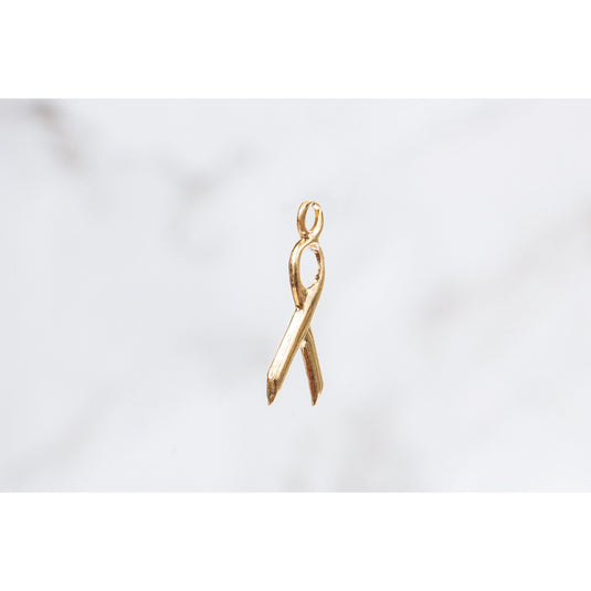 Gold Filled Yellow Ribbon Charms