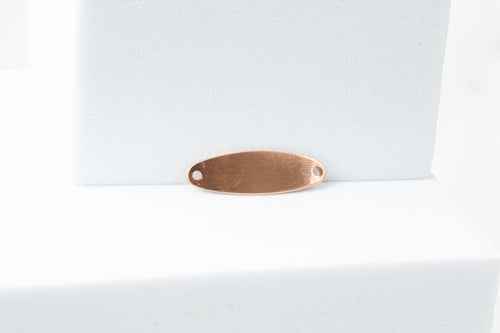 Flat Blank Oval Connector - 14K Gold Filled (Rose)