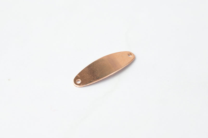 Load image into Gallery viewer, Flat Blank Oval Connector - 14K Gold Filled (Rose)
