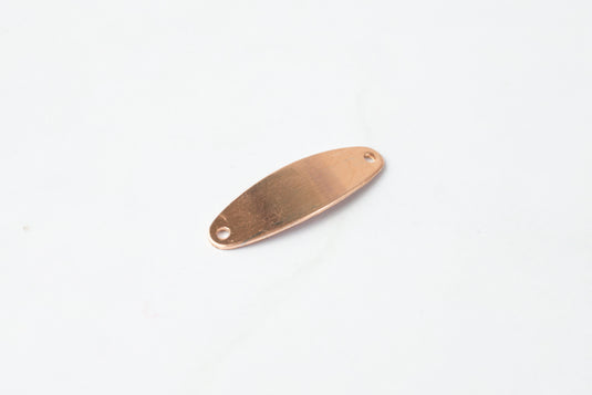 Flat Blank Oval Connector - 14K Gold Filled (Rose)
