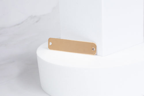 Flat Rectangle Bar Connector - 14K Gold Filled (Yellow)