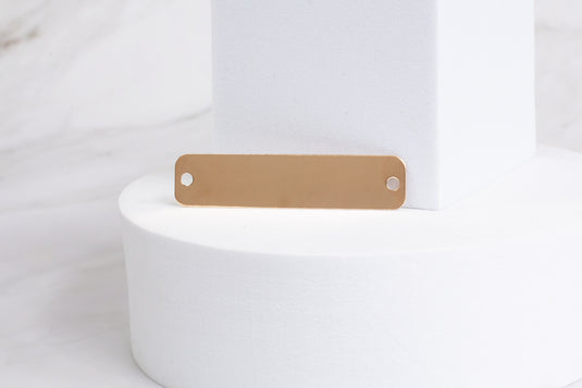 Flat Rectangle Bar Connector - 14K Gold Filled (Yellow)