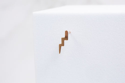 Lightning Stud Earring - 14K Gold Filled (Yellow)