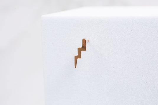 Lightning Stud Earring - 14K Gold Filled (Yellow)