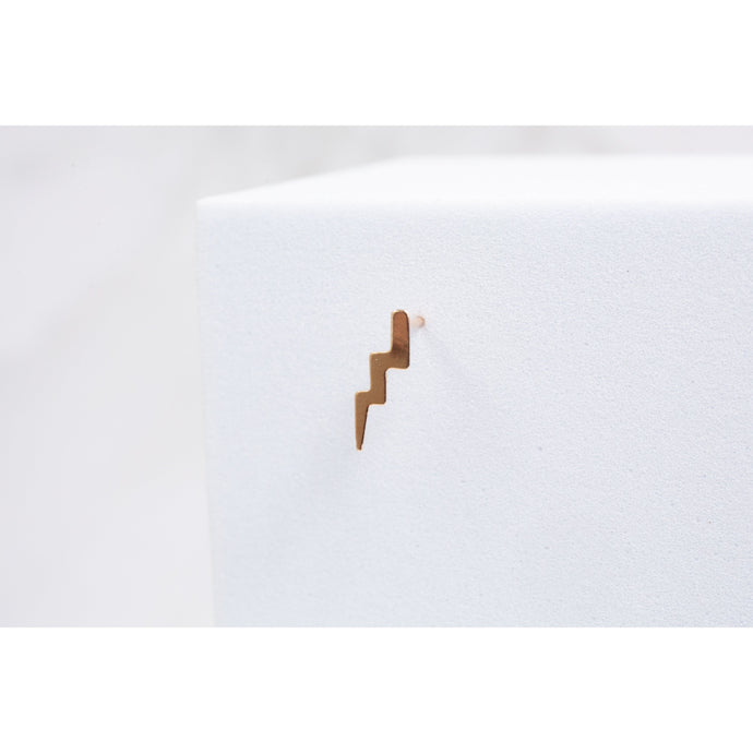 lightning bolt  Gold Filled  earring