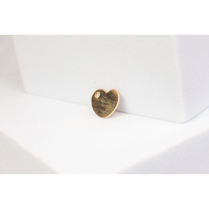 Load image into Gallery viewer, Yellow Gold  heart  Gold Filled  Gold  charm permanent jewelry supplies

