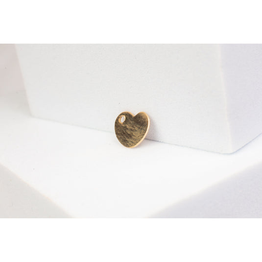 Yellow Gold  heart  Gold Filled  Gold  charm permanent jewelry supplies