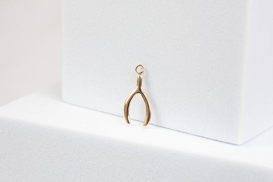 Wishbone Charm - 14K Gold Filled (Yellow)