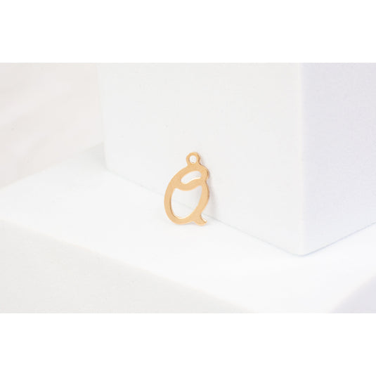 Yellow Gold  Gold Filled  Cursive  charm permanent jewelry supplies