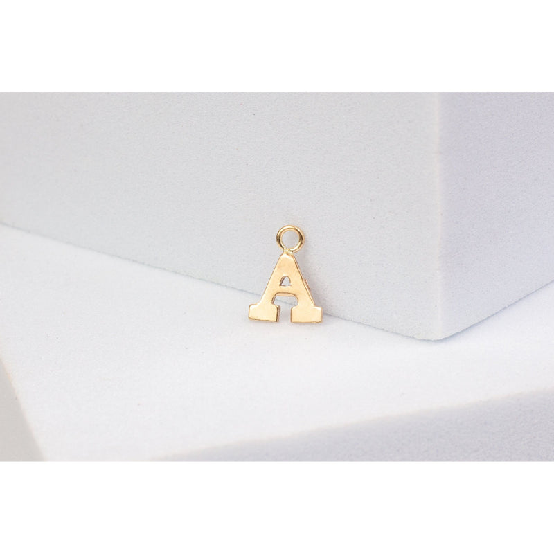 Load image into Gallery viewer, Yellow Gold  Letter  Gold Filled  charm  A
