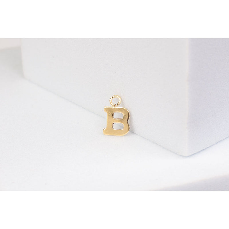 Load image into Gallery viewer, Yellow Gold  Letter  Gold Filled  charm  B
