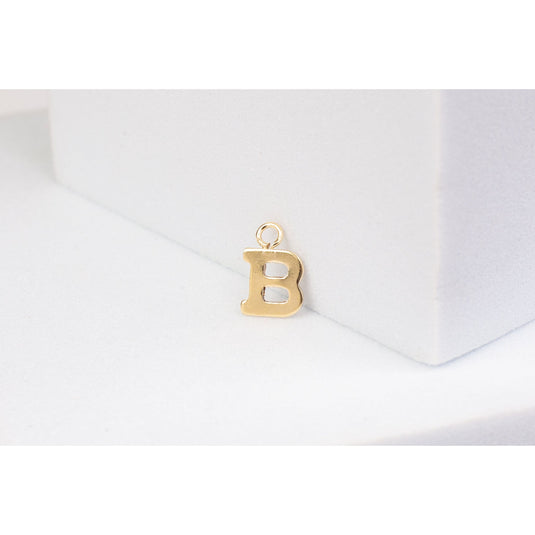 Yellow Gold  Letter  Gold Filled  charm  B