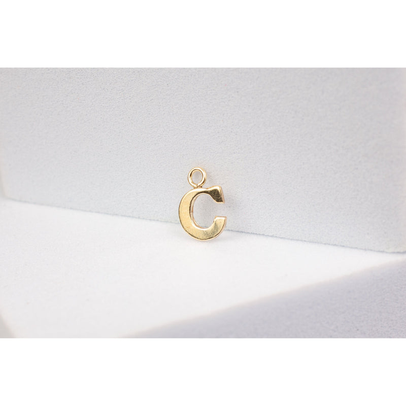 Load image into Gallery viewer, Yellow Gold  Letter  Gold Filled  charm  C
