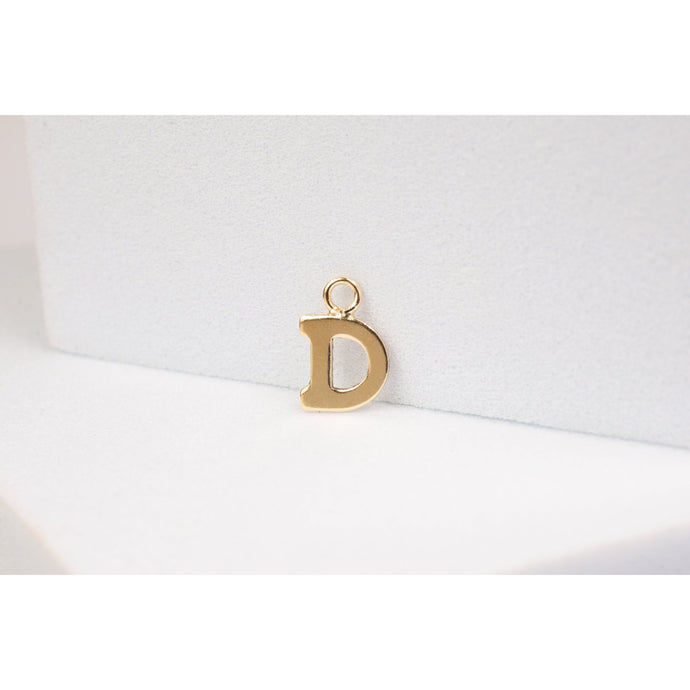 Yellow Gold  Letter  Gold Filled  charm