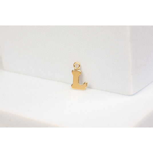 Yellow Gold  Letter  charm