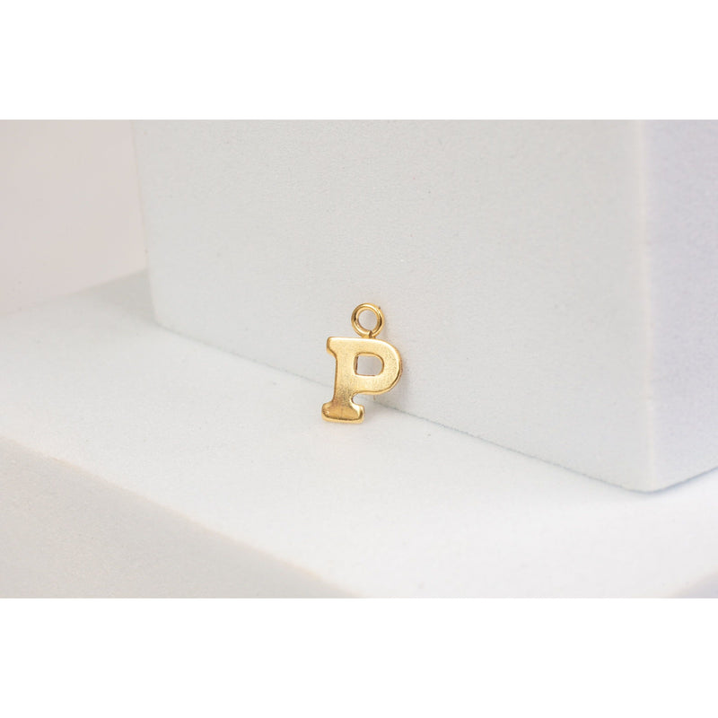 Load image into Gallery viewer, Yellow Gold  Letter  Gold Filled  charm
