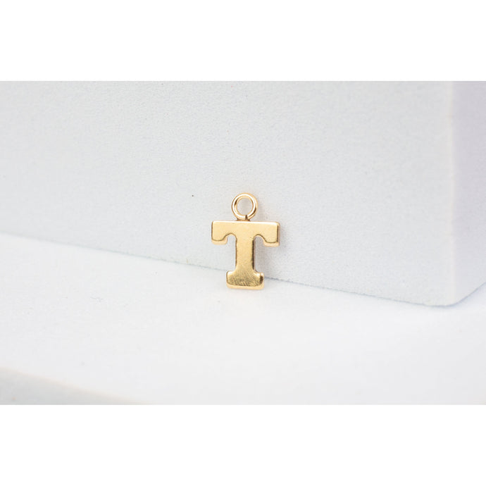 Yellow Gold  Letter  Gold Filled  charm