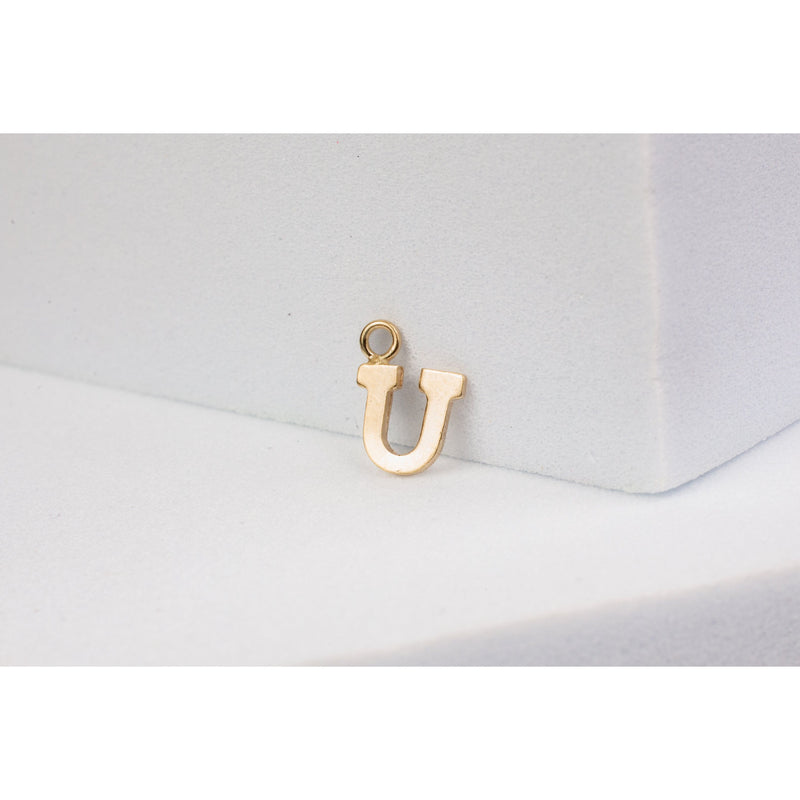 Load image into Gallery viewer, Yellow Gold  Letter  Gold Filled  charm
