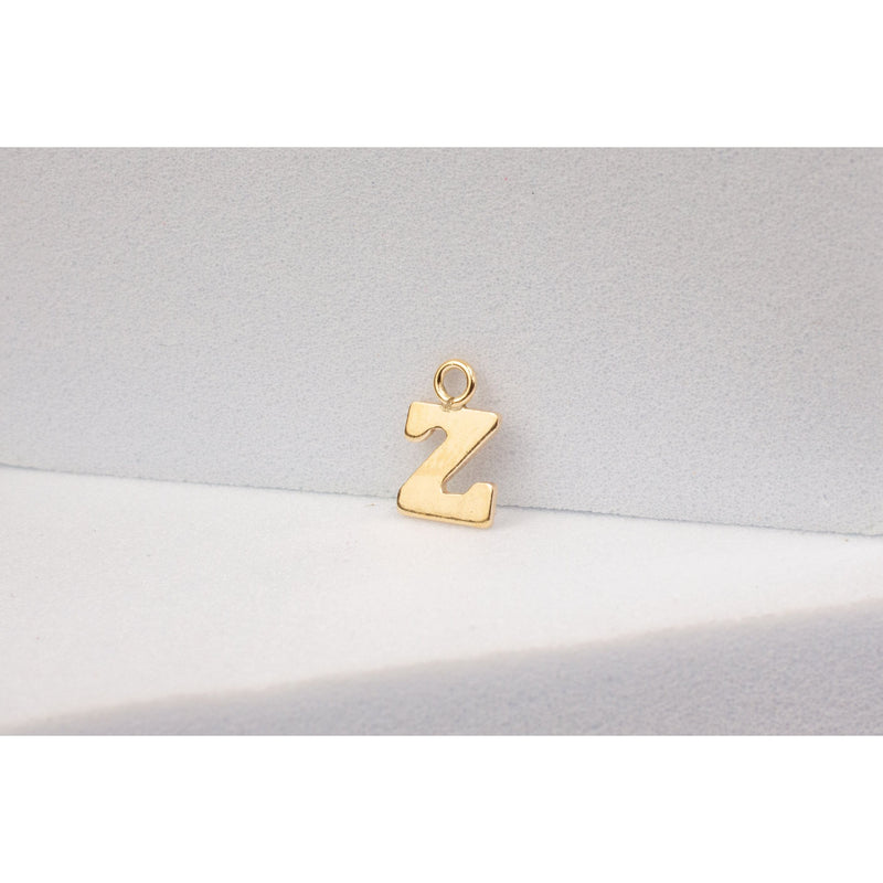 Load image into Gallery viewer, Yellow Gold  z  Letter  Gold Filled  charm
