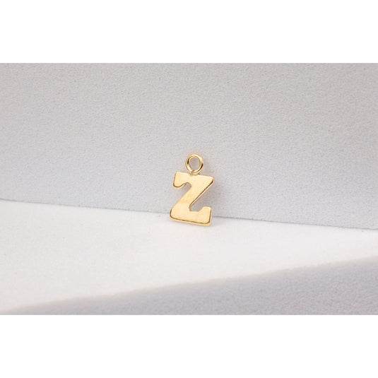 Yellow Gold  z  Letter  Gold Filled  charm