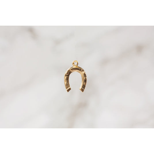 Yellow Gold  yellow  horseshoe  Gold Filled  Gold  charm permanent jewelry supplies