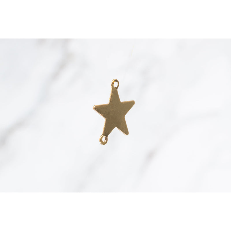 Load image into Gallery viewer, Yellow Gold  star  Gold Filled  Gold  charm solid gold 14k gold permanent jewelry supplies

