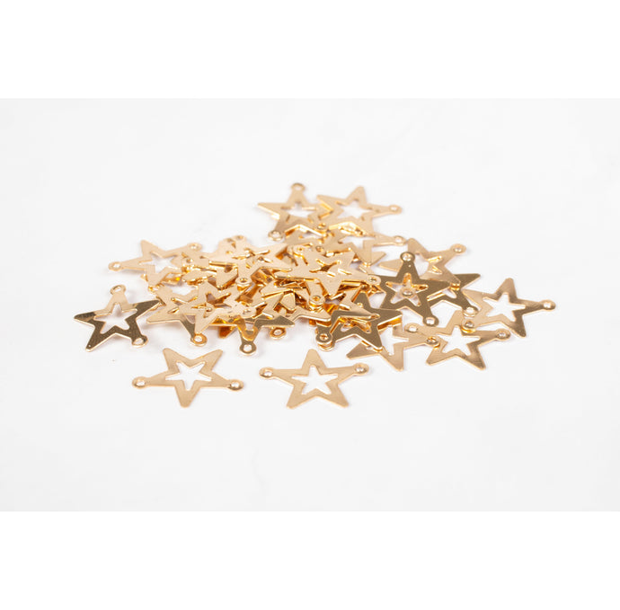 Yellow Gold  star  Gold Filled  Gold  charm permanent jewelry supplies