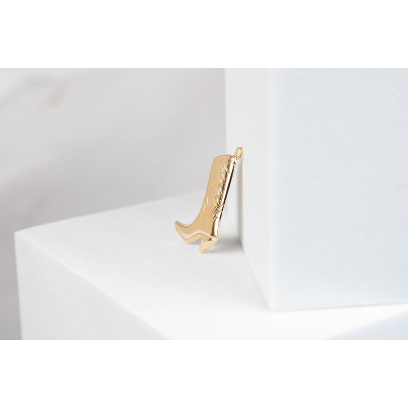 Load image into Gallery viewer, Cowboy Boot Charm - Gold Filled
