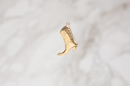 Cowboy Boot Charm - 14K Gold Filled (Yellow)