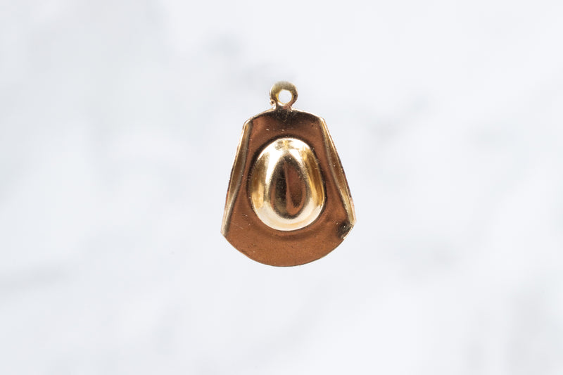 Load image into Gallery viewer, Cowboy Hat Charm - 14K Gold Filled (Yellow)
