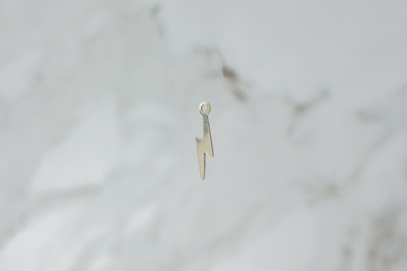 Load image into Gallery viewer, Lightning Bolt Charm - Sterling Silver
