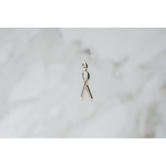 Sterling Silver  Ribbon  charm