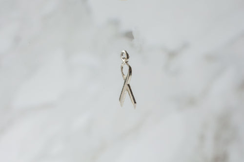 Ribbon Charm - Sterling Silver