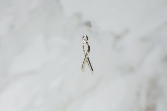 Ribbon Charm - Sterling Silver